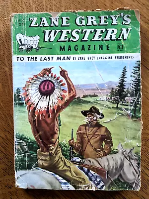 💎 Zane Grey's Magazine Vol. 3 #10 December 1949 Pulp Western PB Book 💎 • $4.99