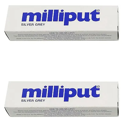 2 X MILLIPUT Silver Grey Multi Use Epoxy Putty • £8.25