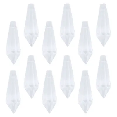 12 Pcs Chandelier Parts Beads Lamp Crystal Replacement Wedding Beautiful Clear • £6.95