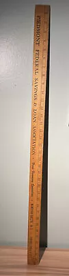 Vintage Advertising Wood Yard Stick Piedmont Federal Savings Loan Winston-Salem • $19.99