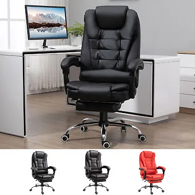 Leather High Back Executive Office Chair Swivel Desk Task Computer Ergonomic • $139.99