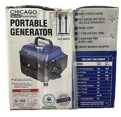 New CHICAGO Electric Portable Generator 2HP 800/900W 5 Hour Run Time • $269.99