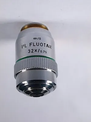 $499.99 • Buy Leitz PL Fluotar 32x /.75 DRY Infinity RMS Metallurgical Microscope Objective