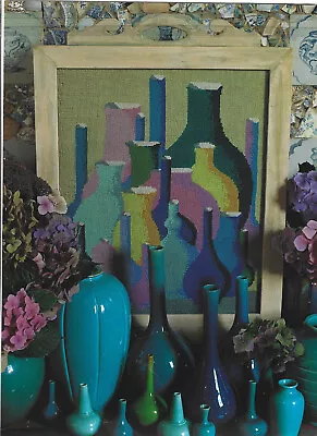 Blue Jars Fire Screen Kaffe Fassett Needlepoint Chart Ehrman Designer • $9.99