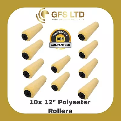 10x 12  Inch Long Pile Polyester Refill Roller Paint Sleeve MasonryGRP SALE • £29.99