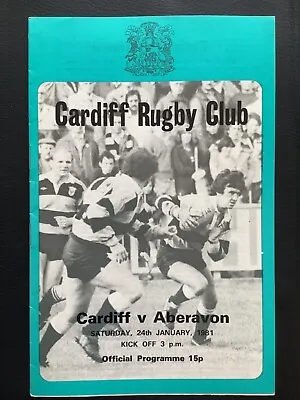 1981 CARDIFF V ABERAVON Programme 24/1/81 • £1.45