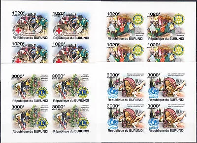 $4.99 • Buy W BURUNDI 0926v-929v MS HUMANITARIAN ORGANIZATIONS IMPERFORATED SET MINI SHEETS