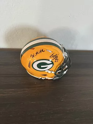 Eddie Lacy Signed Green Bay Packers Mini Helmet; No COA;Photo Of Signing;To Mike • $55