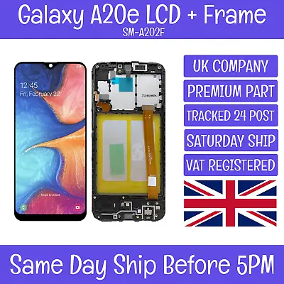 Samsung Galaxy A20e (SM-A202F) LCD Screen Display Touch Digitizer +Frame • £18.99