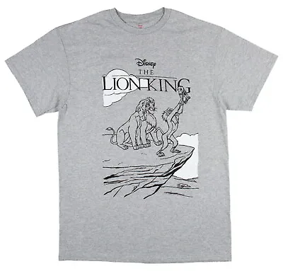 Disney Men's The Lion King Characters Pride Rock Outline Graphic T-Shirt • $10.95