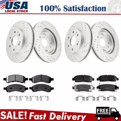 Front & Rear Rotors + Brake Pads For Chevrolet Traverse GMC Acadia Buick Enclave • $189.61