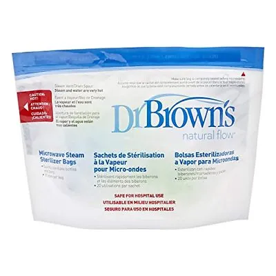 Dr. Brown’s Microwave Steam Steriliser Bags For Baby Bottles Travel • £13.99