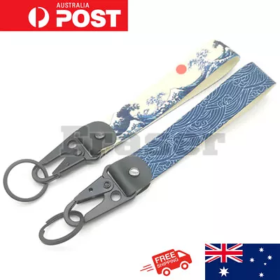 Hokkaido Waves JDM Keyring Lanyard Strap Racing Car Motorcycle Keychain Gift AU • $12.98