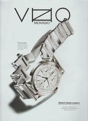 Vizio Movado Chronograph 1997 PRINT AD FROM MAGAZINE Watch Ad • $9.95