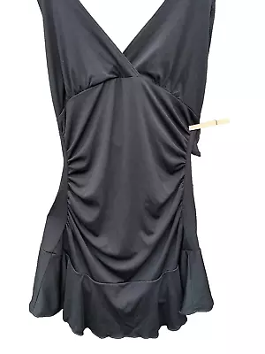 Women's Beautiful Vintage Trixxi Little Black Halter Dress Size L • $26