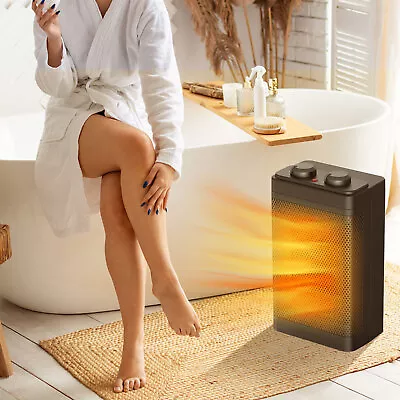 $19.87 • Buy Ceramic Electric Space Heater Bathroom Heater With Thermostat For Xmas Gift