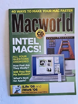 Macworld Magazine March 2006 Intel Macs! - Pre-owned • $7.99