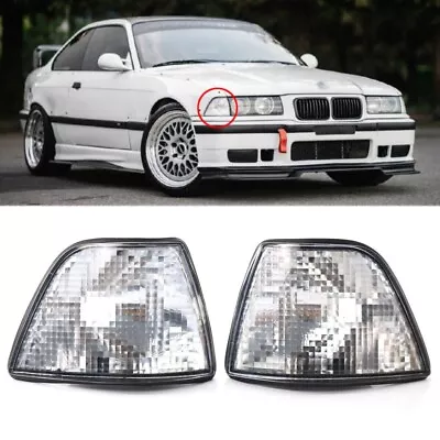 2 Front Indicator Light Clear Lens Corner Lamp For BMW E36 3-Series 4D 1992-1998 • $31.03