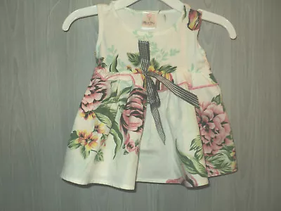 Mad Sky Tunic Top Girl's Infant's Size 18 Months Floral Sleeveless Made In USA • $9.72