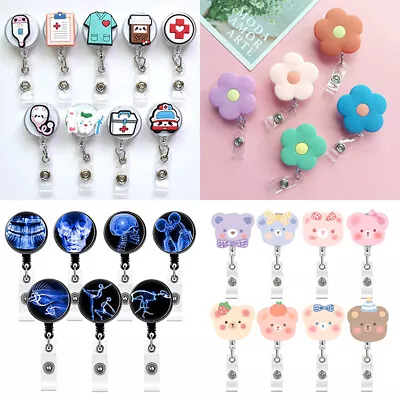 Cartoon Nurse Clip Name Card Holder Lanyard Holder Badge ID Reels Retractable ☟ • £3.42