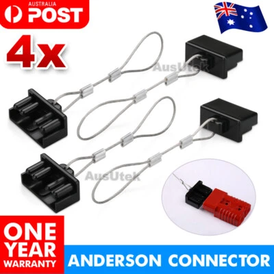 $6.95 • Buy 4pcs Dust Cap Black Anderson Plug Cover Style Connectors 50AMP Battery Caravan