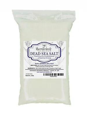 100% Pure Dead Sea Salt | Bath Salts For Home Spa Bath Foot Soak & Scrubs | 2lb • $15.99