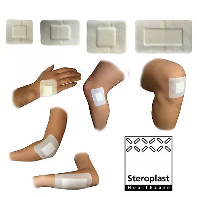 Premium Medical Grade 100% Sterile Large Wound Cut Burn Dressings Plasters White • £40.29