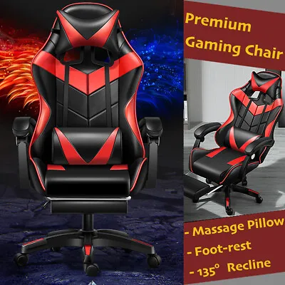 $129.95 • Buy QF Gaming Chair Office Seating Racing Computer PU Leather Executive Racer Footre