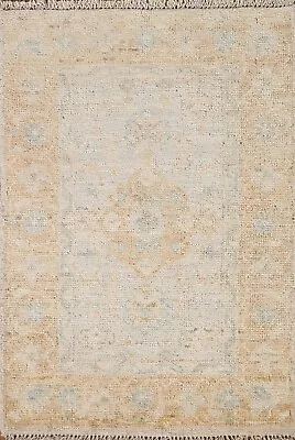 Muted Hand-knotted Oushak Turkish Wool Rug 2'x3' Traditional Carpet • $419