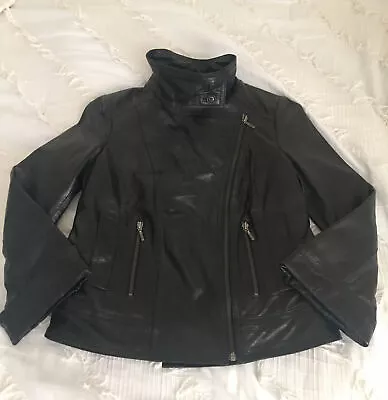$89.99 • Buy Vakko Womens Medium Moto Biker Leather Jacket NWOT