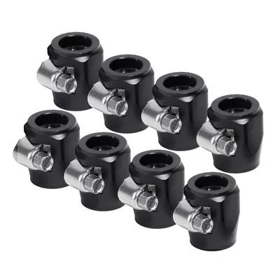 8Pcs 6AN Flexible Rubber Hose Clamps Finisher Clamp For 3/8 Fuel/Gas/Oil Hose • $14.99