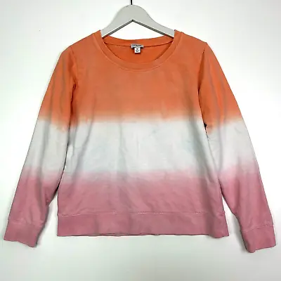 J.crew Dip-dyed Ombré Crewneck Sweatshirt Pink Size Medium • $19.60