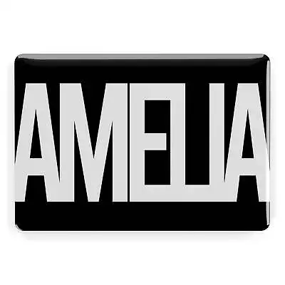 Black With Bold White Name Macbook Case Cover For Pro Air 11 12 13 14 15 16 • £15.99