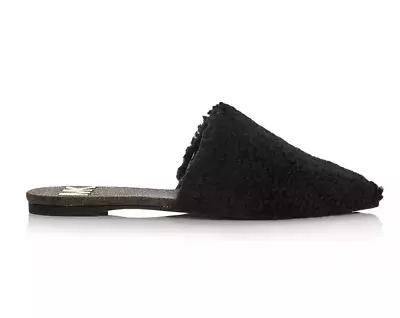 MICHAEL Michael Kors Women's Renee Faux Fur Mule Slippers - Black 6M • $54