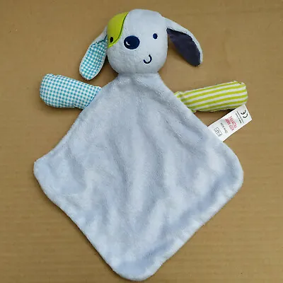 £8.99 • Buy Tesco F&F Blue Green Patch Eye Puppy Dog Comforter Blankie Doudou Soother Hug