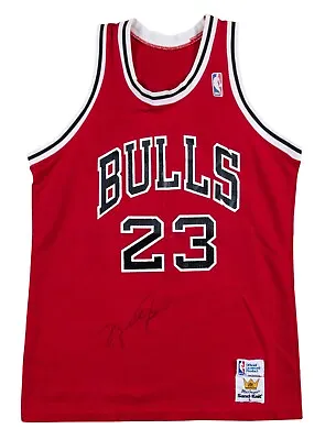 Michael Jordan Rookie Era Signed 1980's Sand Knit Chicago Bulls Jersey Beckett • $8495