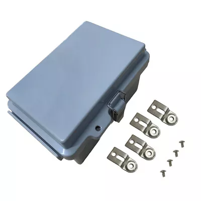 Plastic Electrical Project Box Small Junction Box Weatherproof Hinged Gray Cover • $22.99