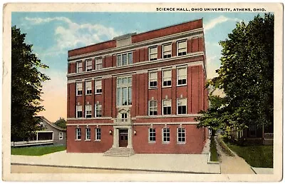 ATHENS OH - Science Hall Later PSAC (Demolished) Ohio University Postcard 1919 • $4.99