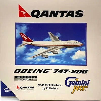 Boeing 747-200 Qantas - Scale 1400 - GEMINI JETS - Collectible Airplanes - Decor • $179.90