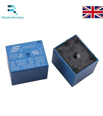 £8.49 • Buy 5V / 12V Mini PCB Relay SPDT 5 Pin Packs Of 1, 2, 5 Or 10 - Free Postage