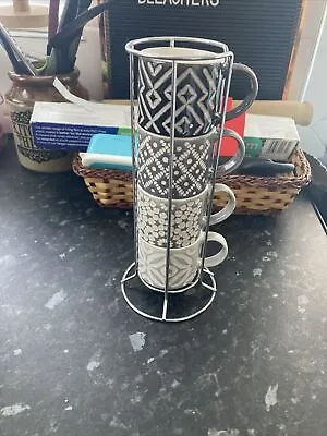 £0.99 • Buy Next Geometric Stackable Espresso Cup Set 