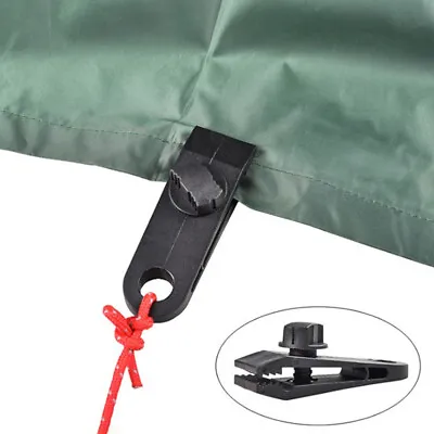 $9.31 • Buy 10 Pcs Outdoor Camping Hiking Tent Awning Canopy Clamp Tarp Canvas Clip Snap CA