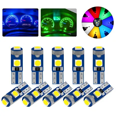 10X Ice-Blue T5 Car GSDge 3030-3SMD 12V LED Speed Dashboard Dash Side Light· • $10.29