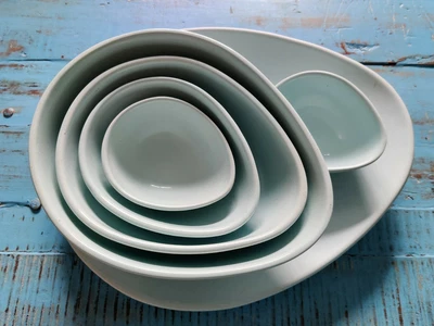 £50 • Buy Nigella Lawson Rare Duck Egg Blue Mixing/Serving Bowl + Huge Platter 6-Piece Set