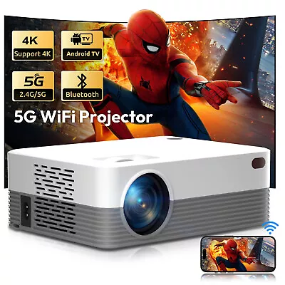 4K Projector 7000 Lumen Mini LED 1080P WiFi Bluetooth UHD Portable Home Theater • $70.29