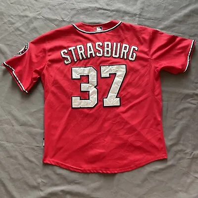 Stephen Strasburg Washington Nationals Jersey Mens Size 50 Red MLB #37 • $24.52