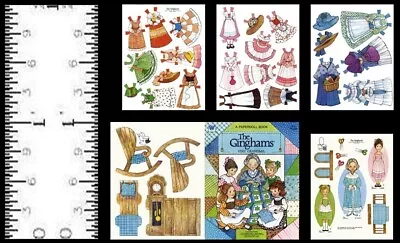 $10 • Buy 1:12 Scale Miniature The Ginghams Visit Grandma Paper Dolls Set