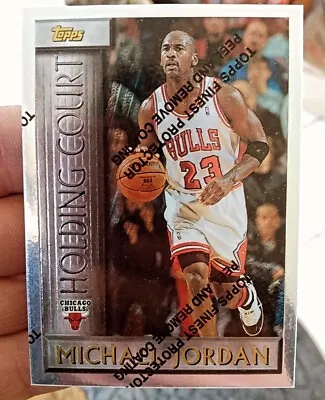Michael Jordan 1996-97 Topps Holding Court #HC2 W/ Finest Coating Chicago Bulls • $60