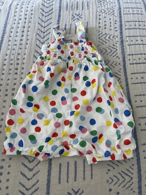 £0.99 • Buy Frugi Smocked Rainbow Spotty Dungarees 3-6 Months