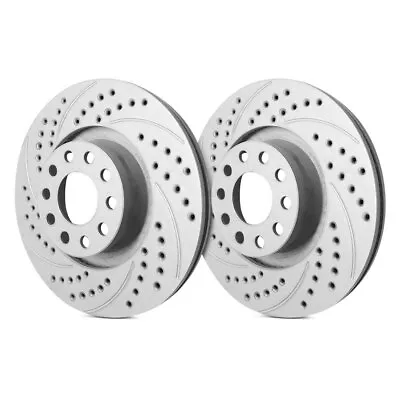 For BMW Z3 97-02 Double Drilled & Slotted 1-Piece Front Brake Rotors • $240.66